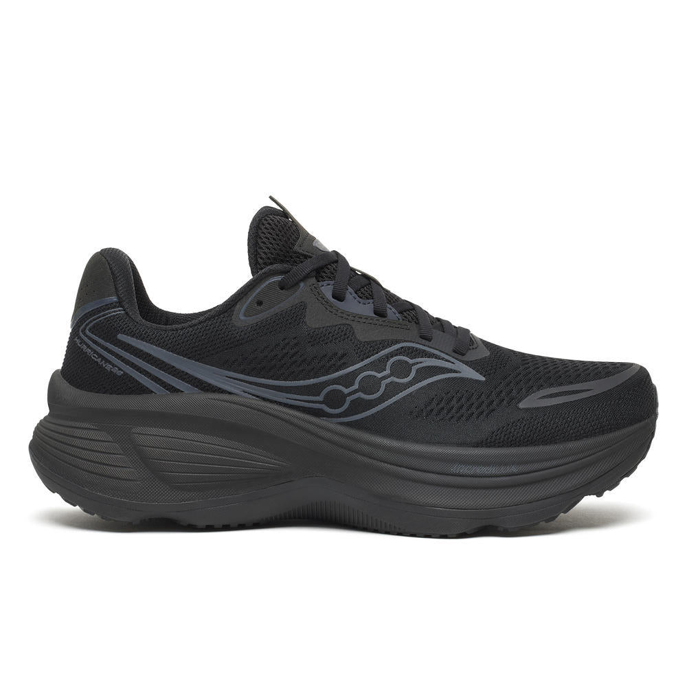 Saucony Men's Hurricane 26 Running Shoes in Triple Black