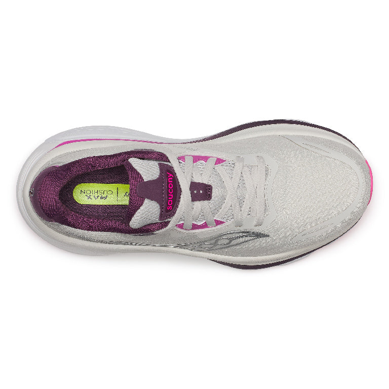 Saucony Women's Hurricane 26 Running Shoes in Quartz/Eggplant