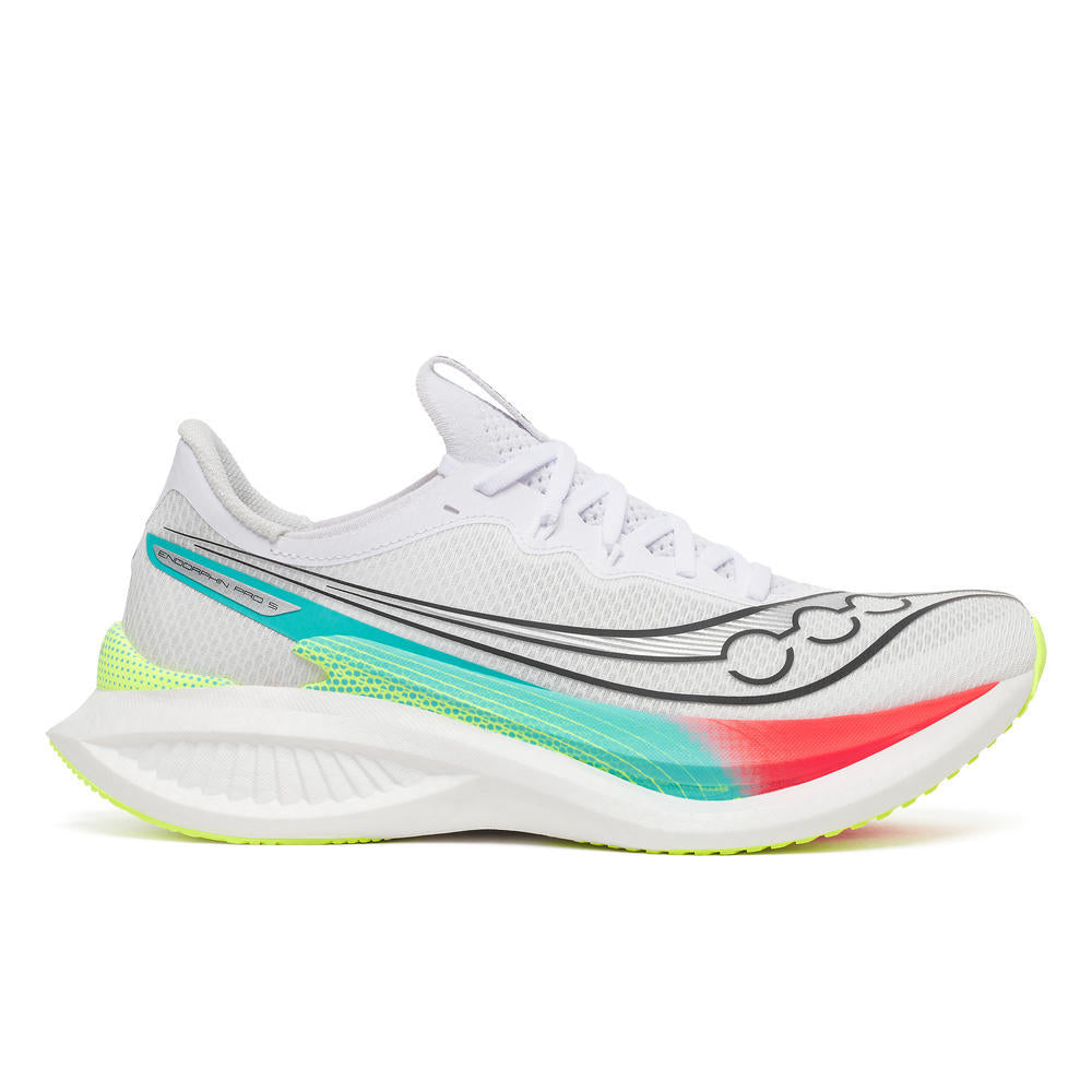 Saucony Men's Endorphin Pro 5 Running Shoes in White/Multi