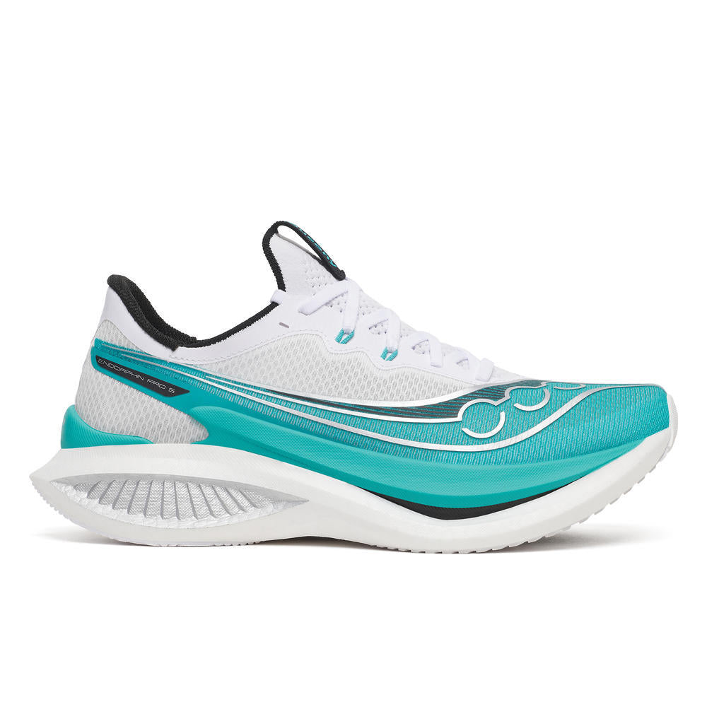 Saucony Men's Endorphin Pro 5 Running Shoes in White/Tranquil