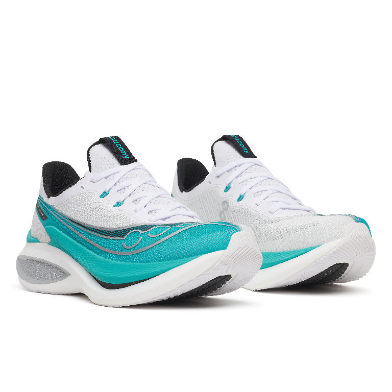 Saucony Men's Endorphin Pro 5 Running Shoes in White/Tranquil