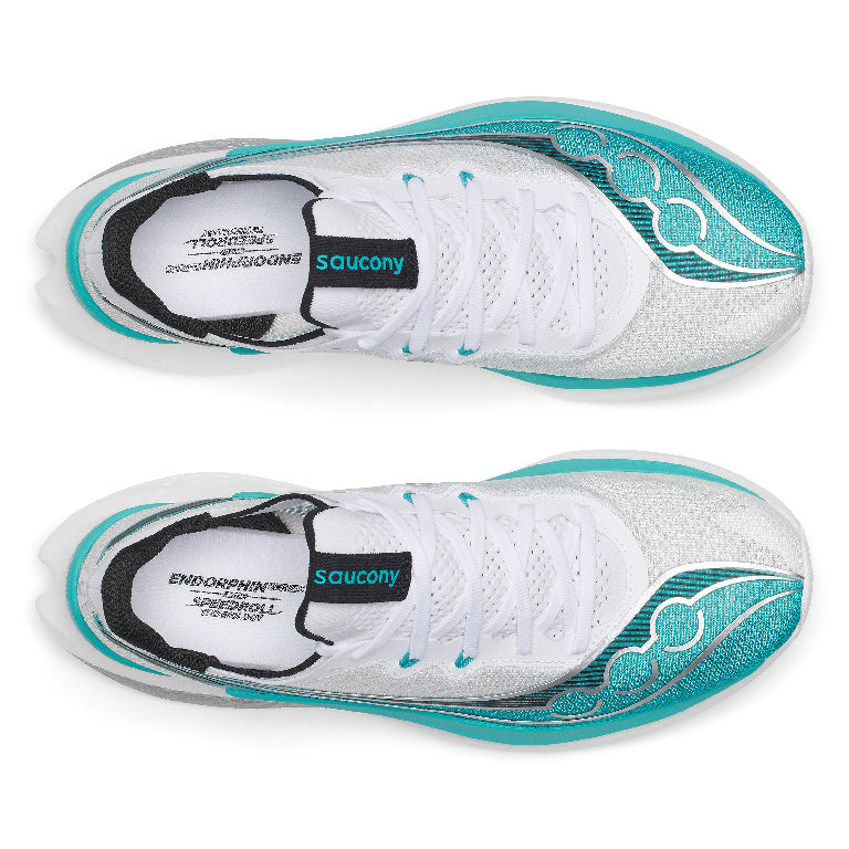 Saucony Men's Endorphin Pro 5 Running Shoes in White/Tranquil