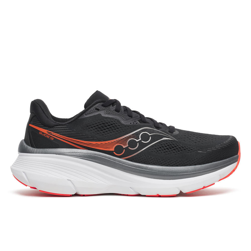 Saucony Men's Guide 19 Running Shoes in Black/Vizired