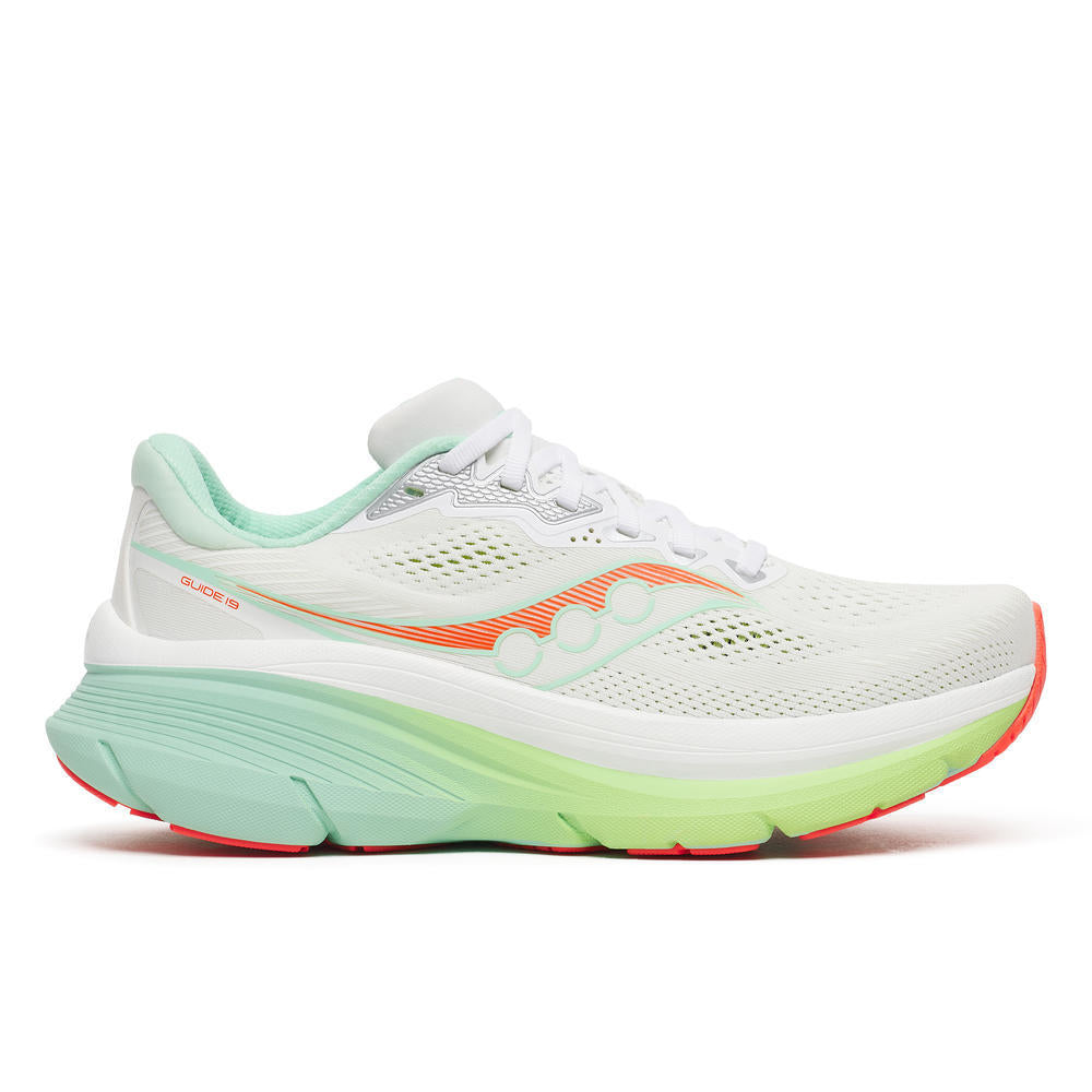 Saucony Women's Guide 19 Running Shoes in White/Tint