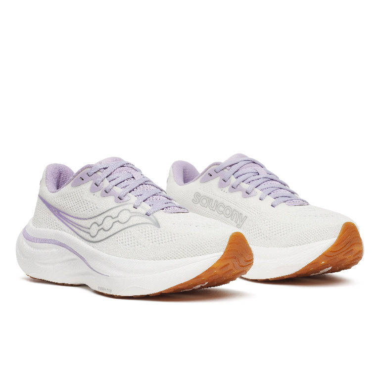 Saucony Women's Ride 19 Running Shoes in Ivory/Flower