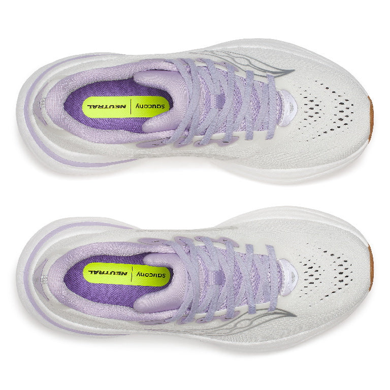 Saucony Women's Ride 19 Running Shoes in Ivory/Flower