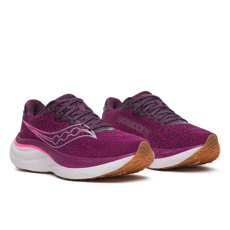 Saucony Women's Ride 19 Running Shoes in Plum/Eggplant
