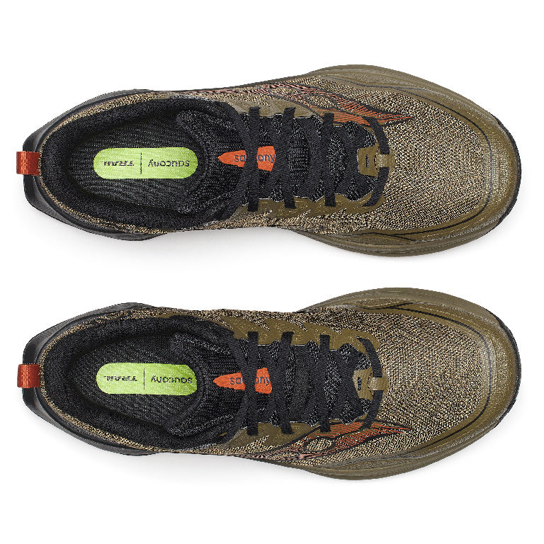 Saucony Men's Peregrine 16 Running Shoes in Field/Black