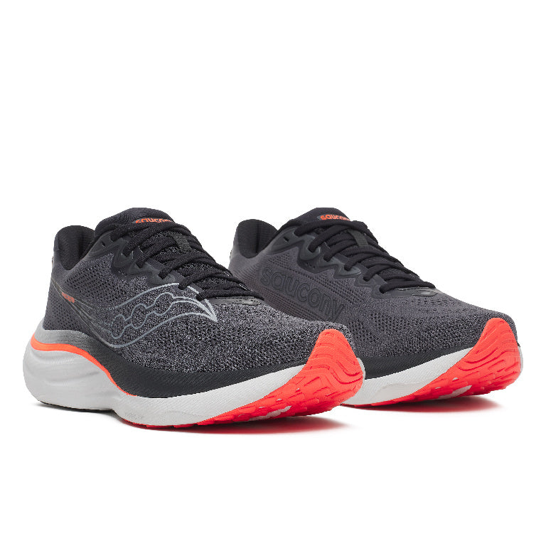 Saucony Men's Ride 19 Running Shoes in Carbon/Black