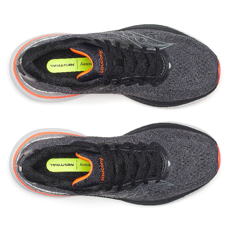Saucony Men's Ride 19 Running Shoes in Carbon/Black