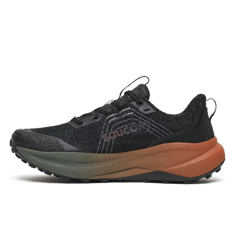 Saucony Men's Xodus Ultra 4 Running Shoes in Black/Rust