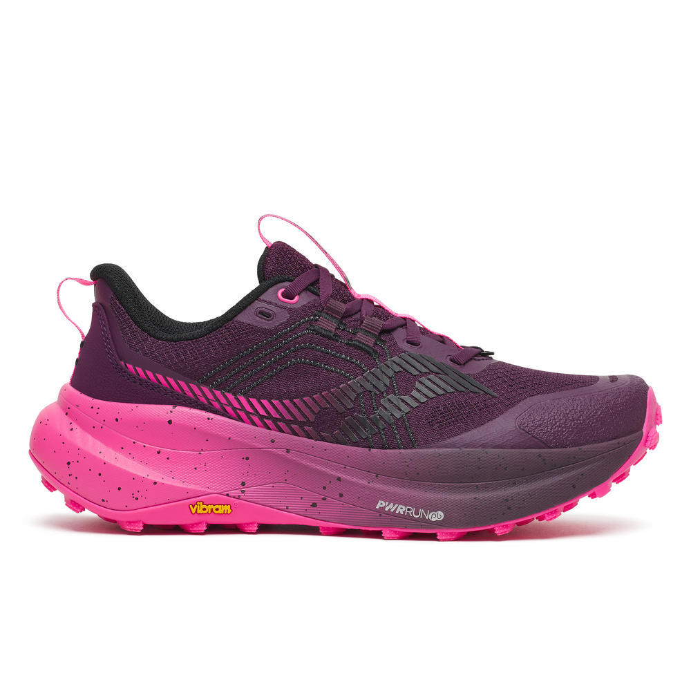 Saucony Women's Xodus Ultra 4 Running Shoes in Eggplant/Shock