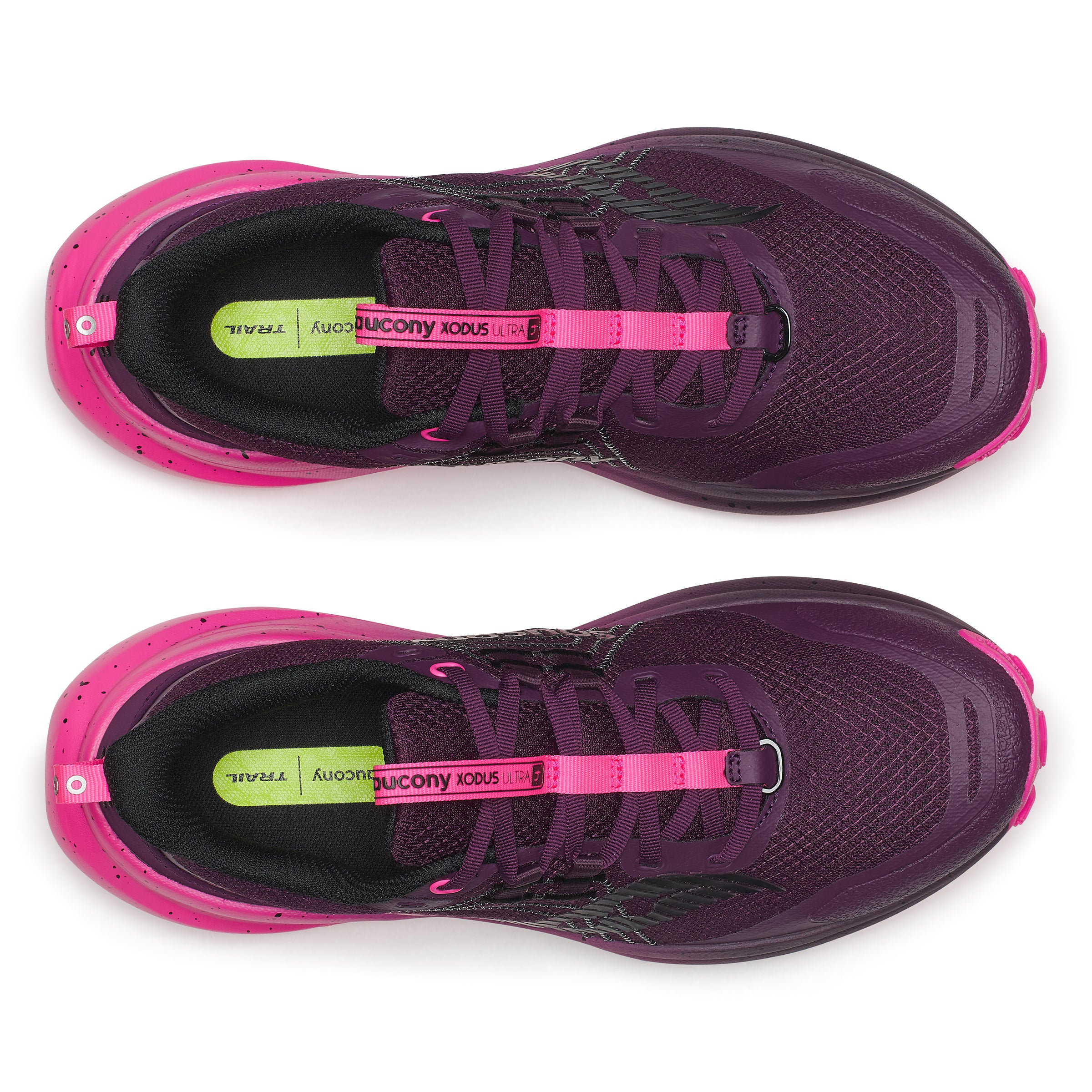 Saucony Women's Xodus Ultra 4 Running Shoes in Eggplant/Shock