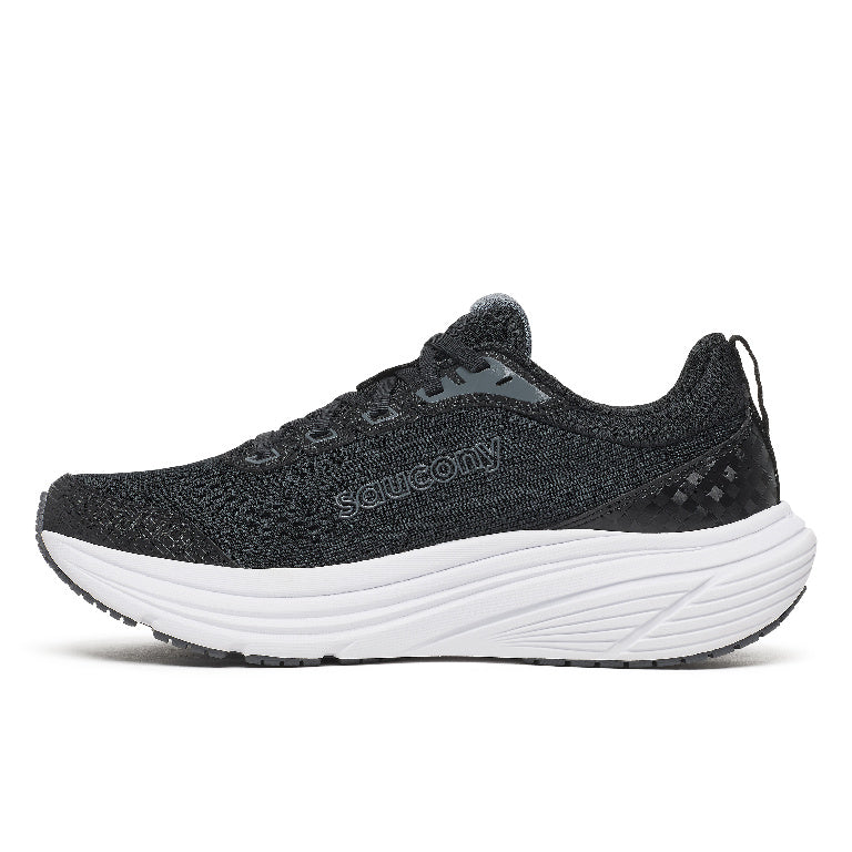 Saucony Women's Cohesion 19 Running Shoes in Black/White (Wide)
