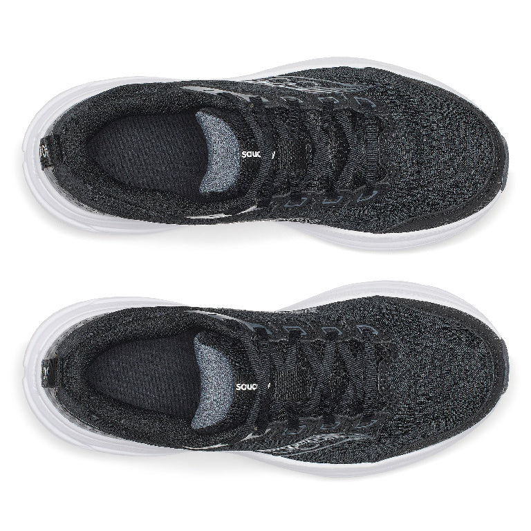Saucony Women's Cohesion 19 Running Shoes in Black/White (Wide)