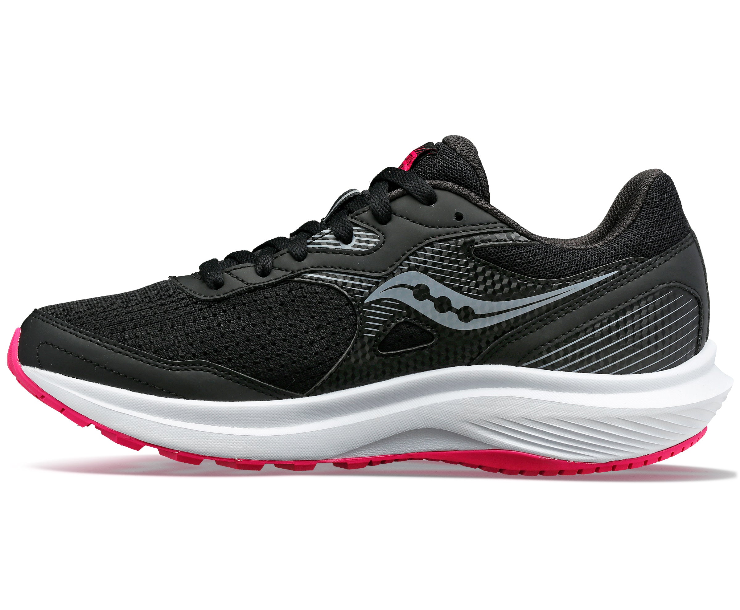 Saucony Women's Cohesion 16 Running Shoes in Black/Fuchsia