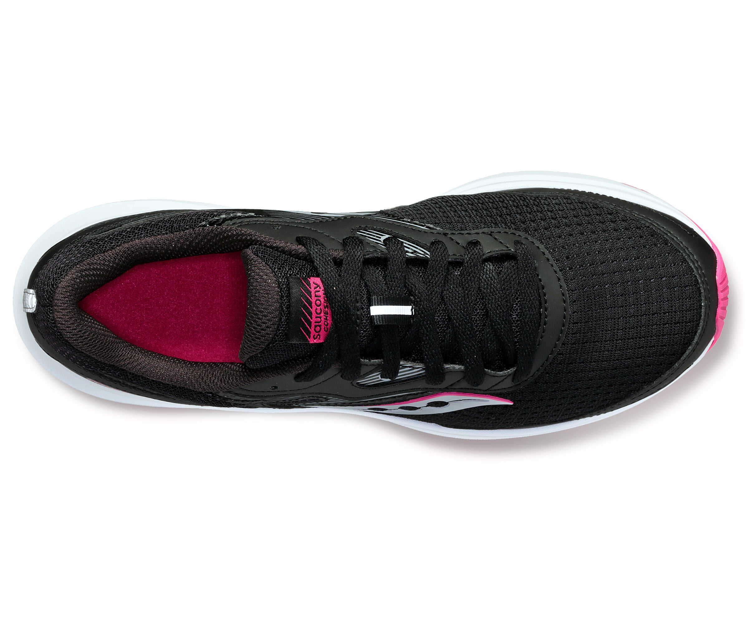 Saucony Women's Cohesion 16 Running Shoes in Black/Fuchsia