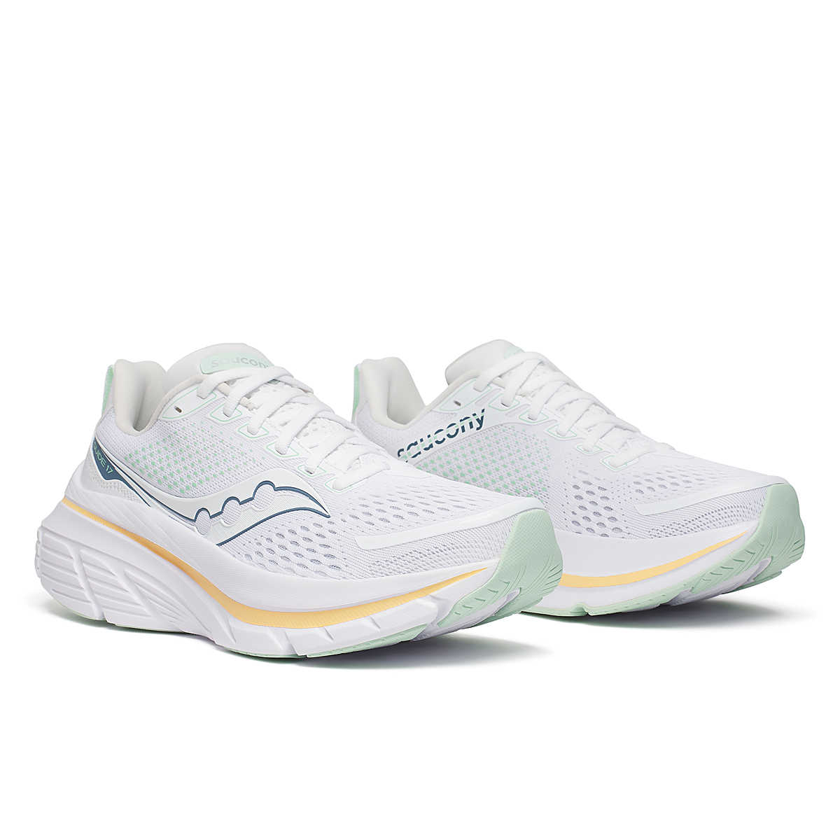 Saucony Women's Guide 17 in White/Peel