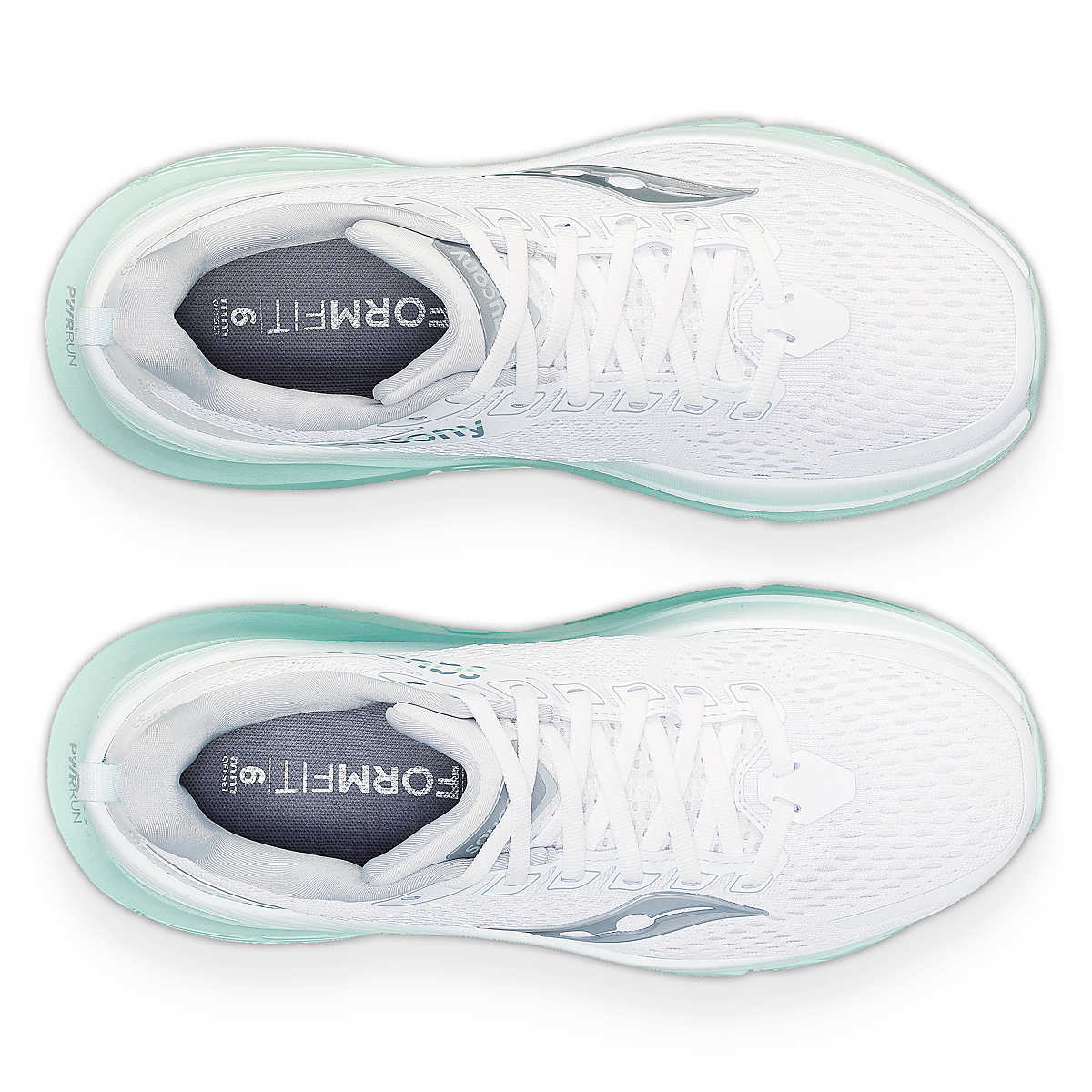 Saucony Women's Guide 17 in White/Jade