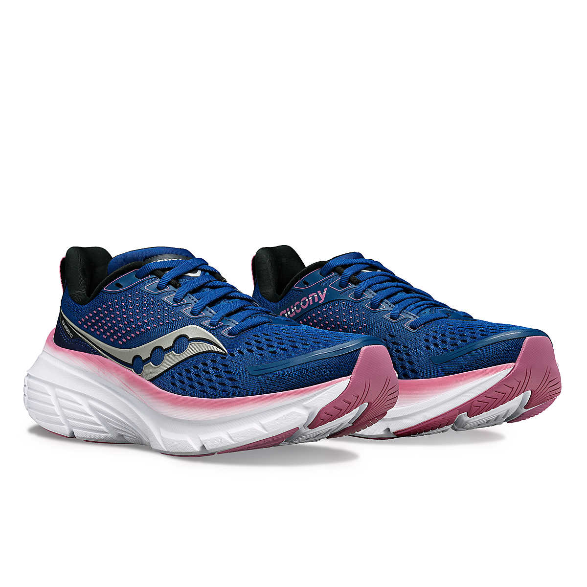 Saucony Women's Guide 17 Wide in Navy/Orchid