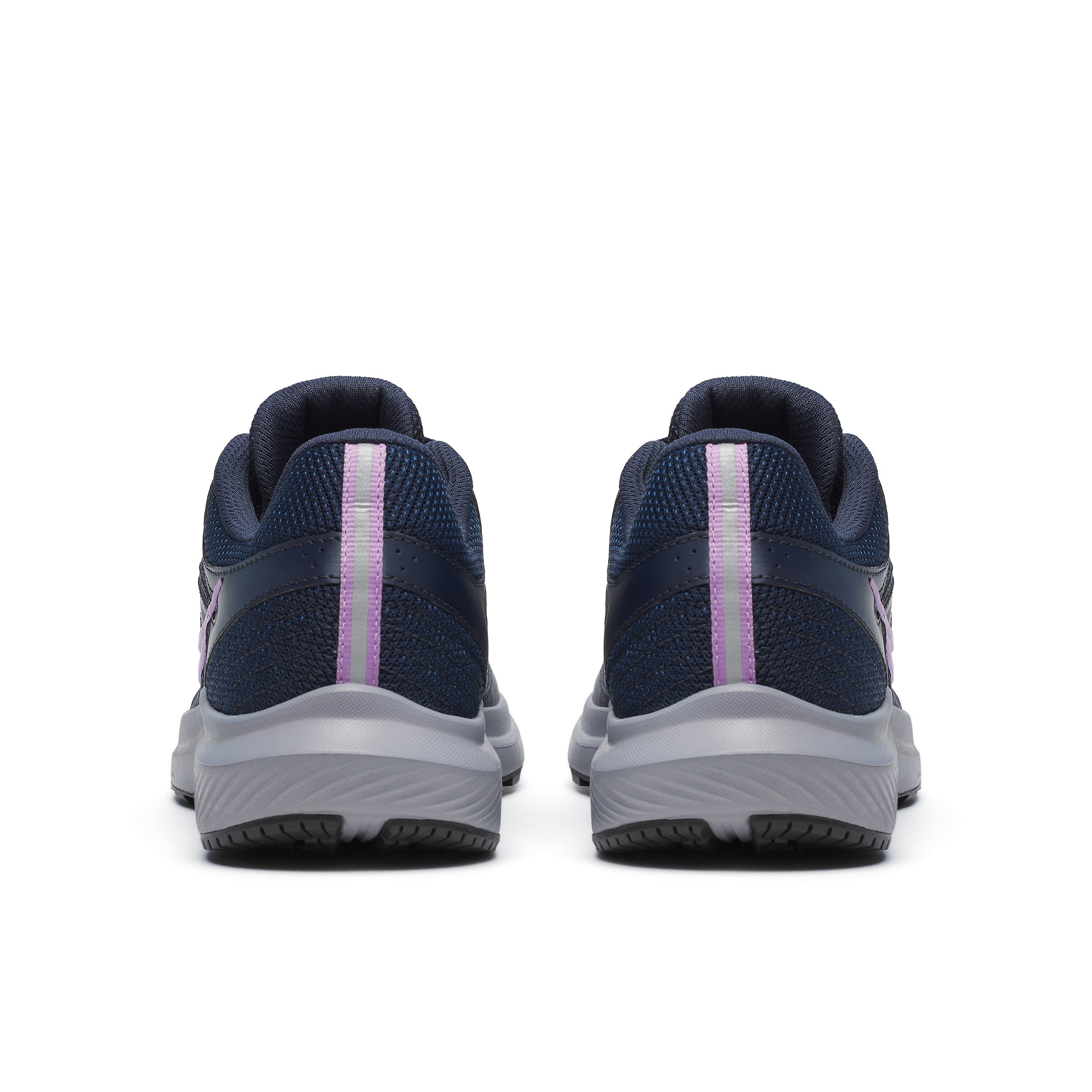 Saucony Women's Cohesion 17 Running Shoes in Navy/Heather (Wide)
