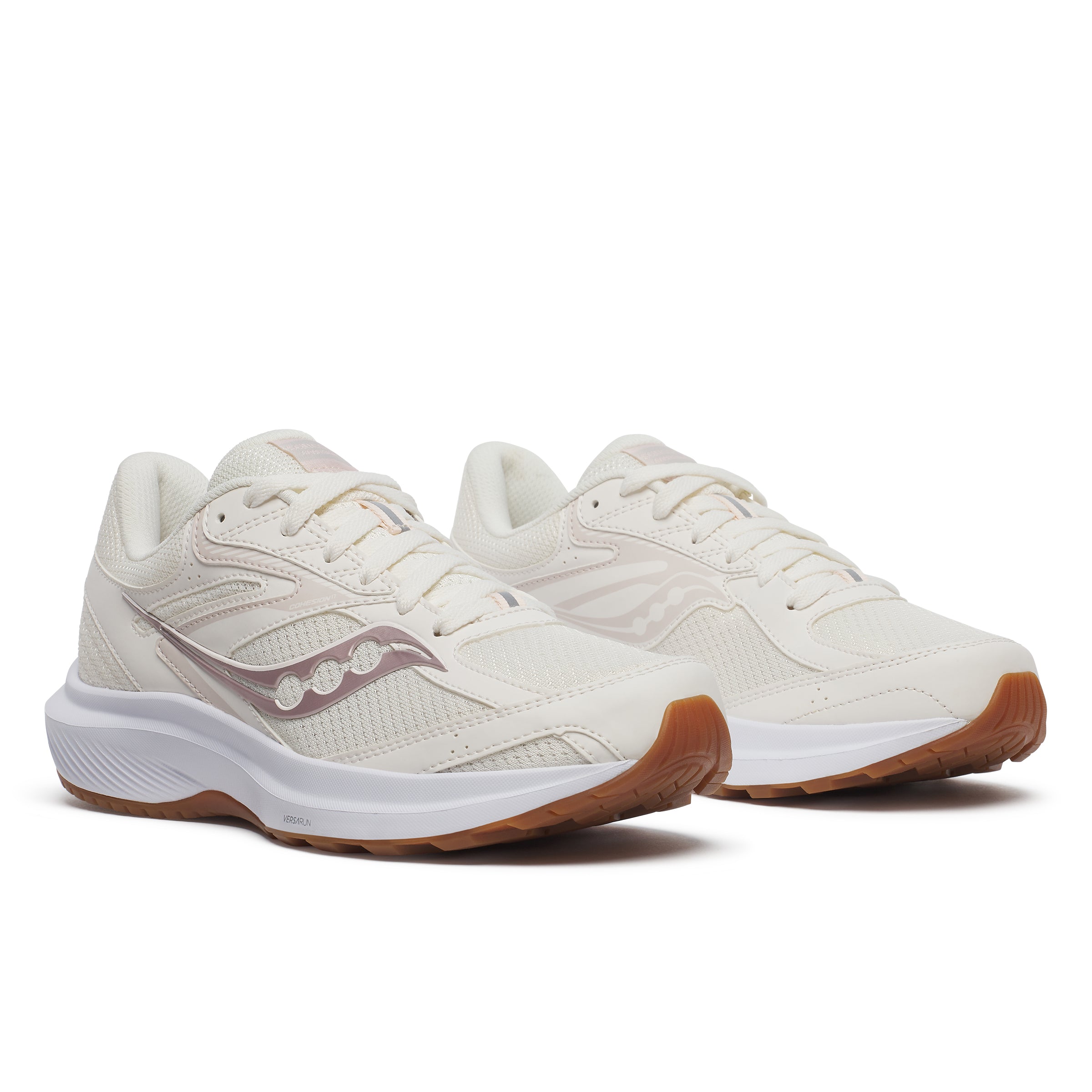 Saucony Women's Cohesion 17 Running Shoes in Pearl/Gum (Wide)