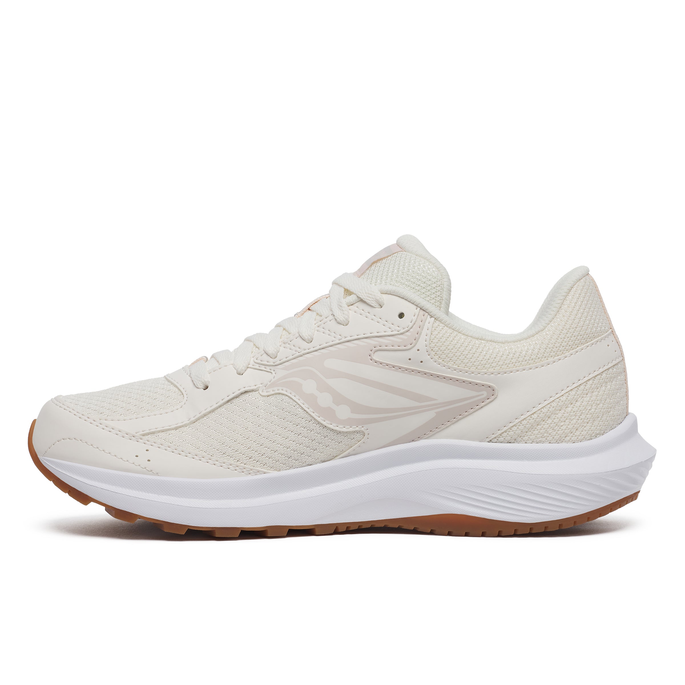 Saucony Women's Cohesion 17 Running Shoes in Pearl/Gum (Wide)