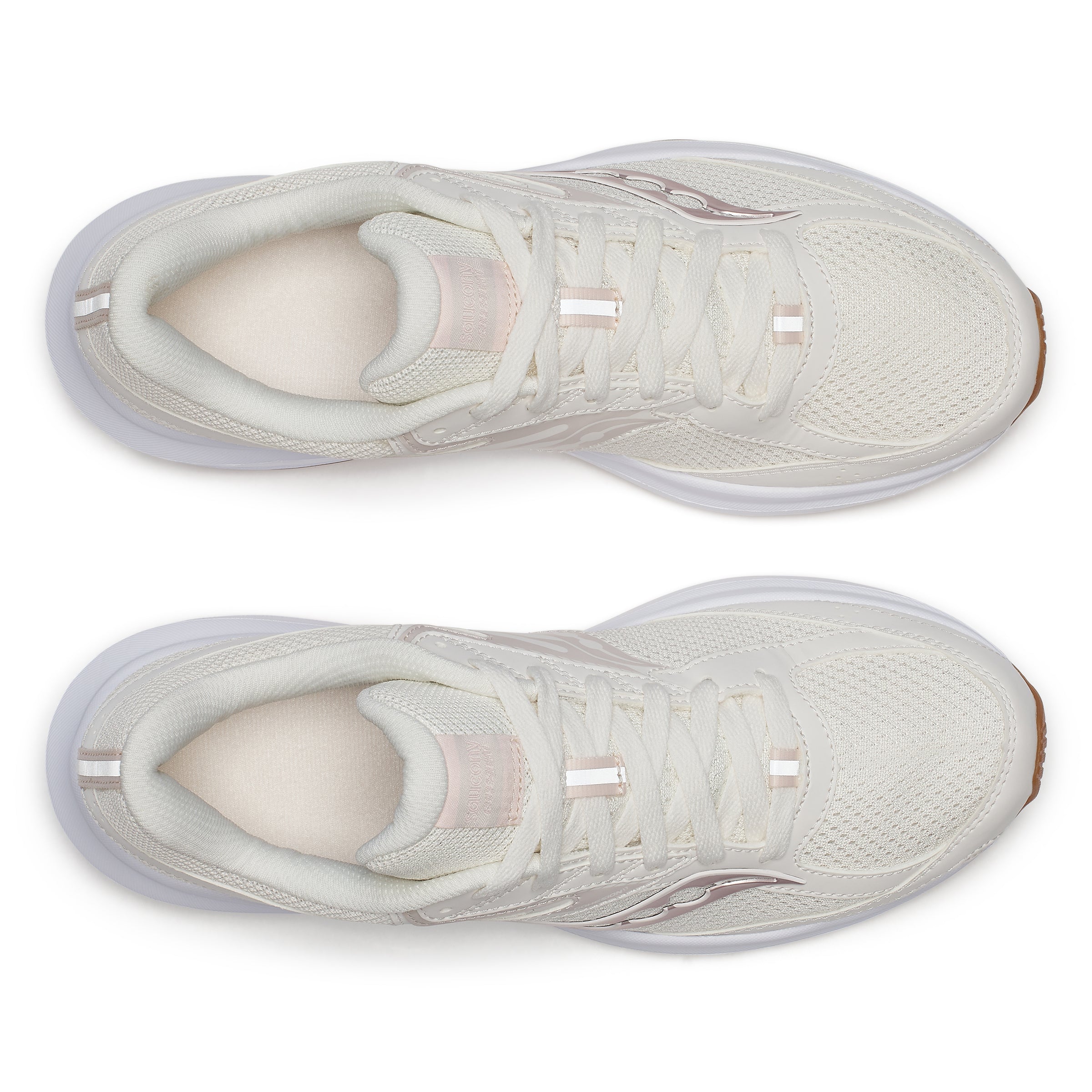 Saucony Women's Cohesion 17 Running Shoes in Pearl/Gum (Wide)