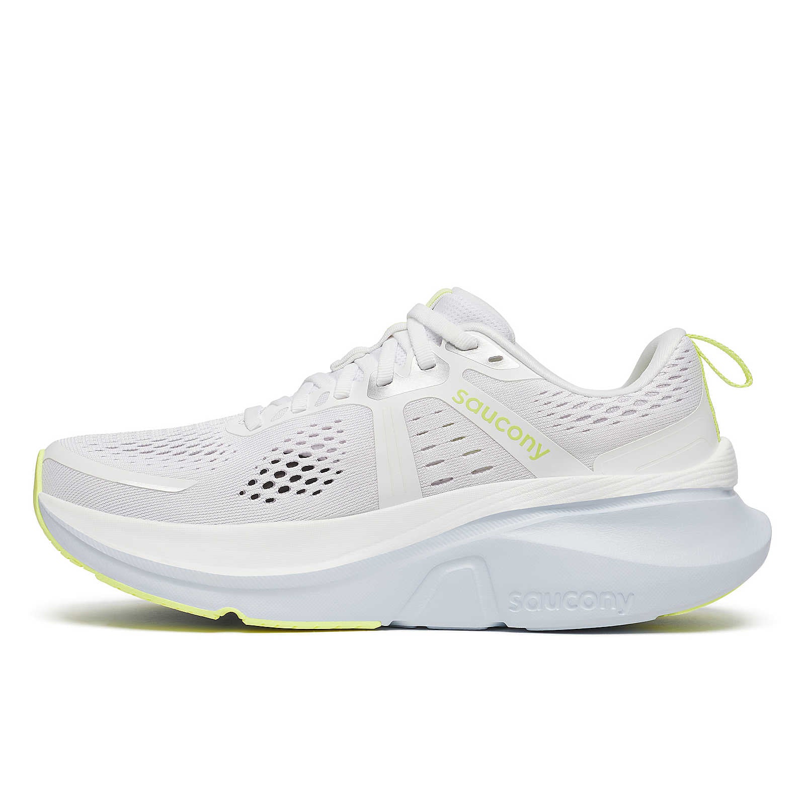 Saucony Women's Guide 18 Running Shoes in White/Ice Melt