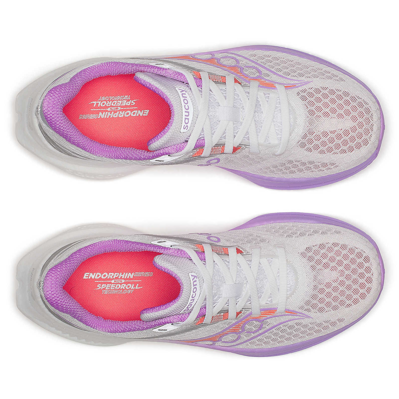 Saucony Women's Endorphin Speed 5 Running Shoes in White/Crocus