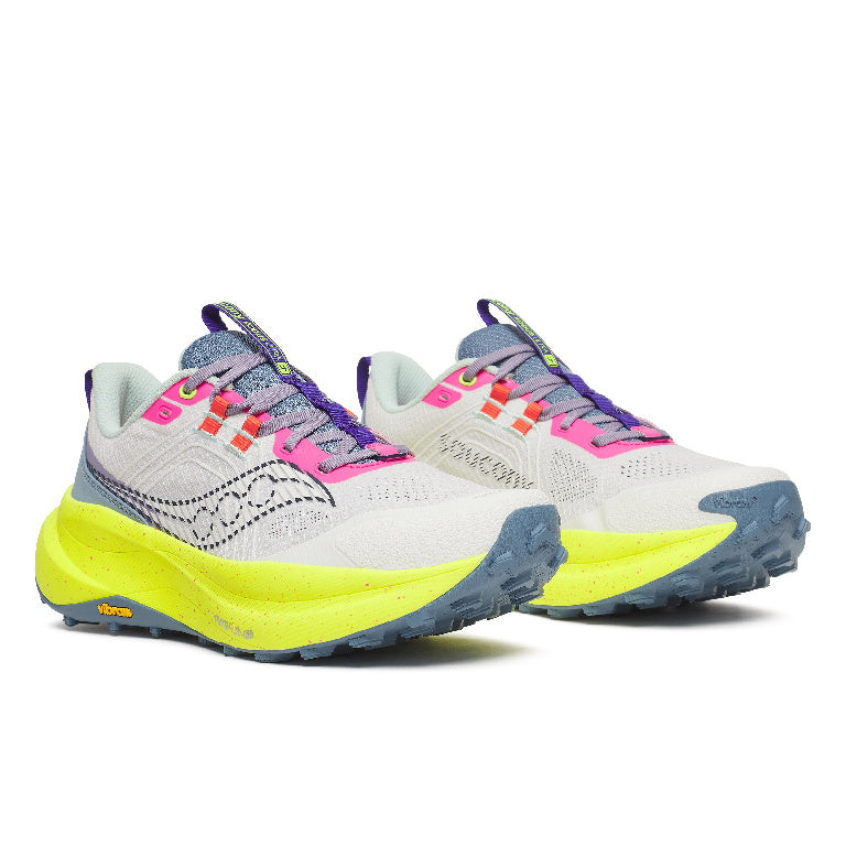 Saucony Women's Xodus Ultra 4 Running Shoes in White/Citron