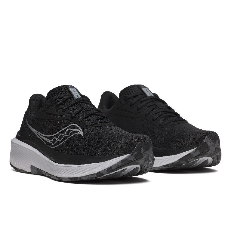 Saucony Women's Echelon 10 Running Shoes in Black/Silver (Wide)