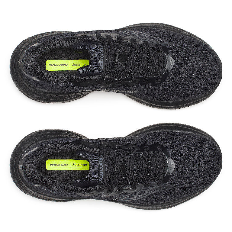 Saucony Women's Ride 19 Running Shoes in Triple Black