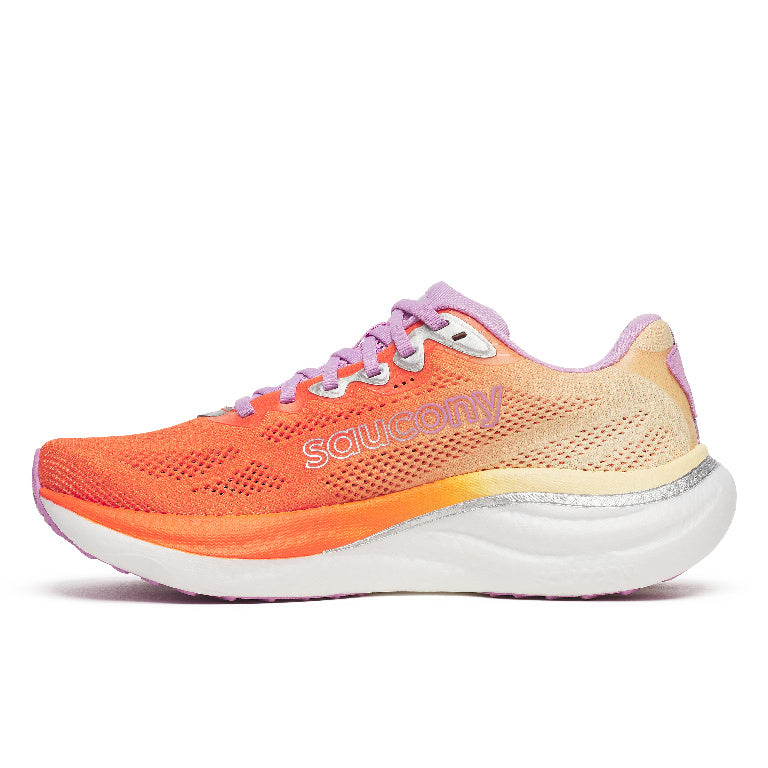 Saucony Women's Ride 19 Running Shoes in Fire/Orchid