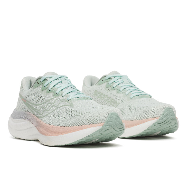 Saucony Women's Ride 19 Running Shoes in Mist/Cameo