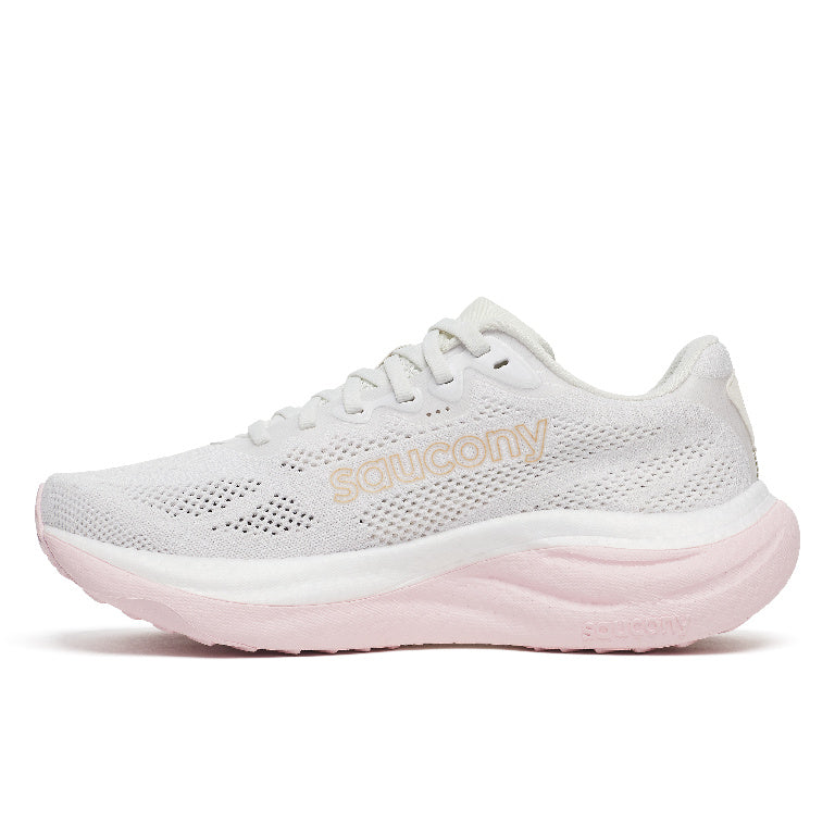Saucony Women's Ride 19 Running Shoes in White/Silk