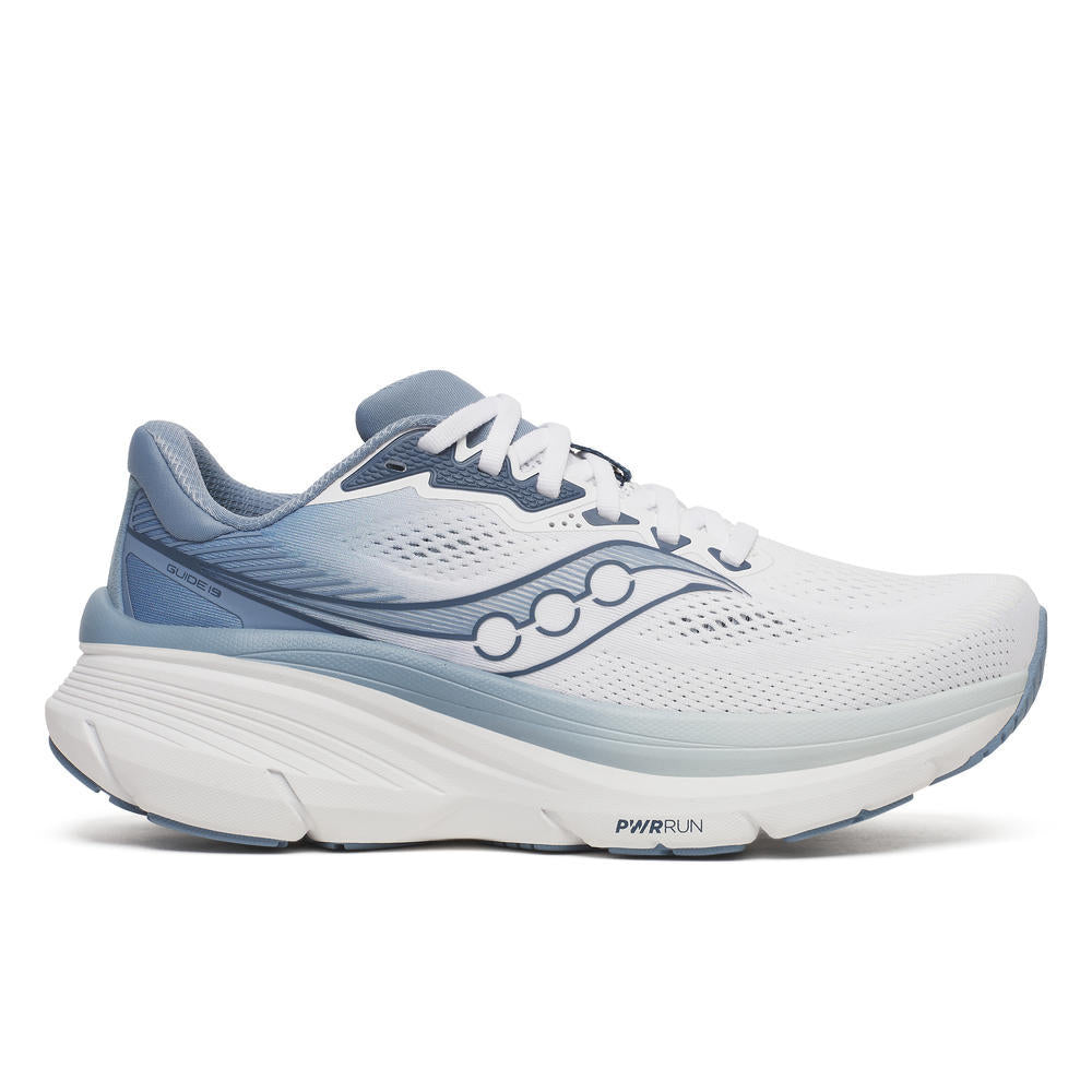 Saucony Women's Guide 19 Running Shoes in White/Storm