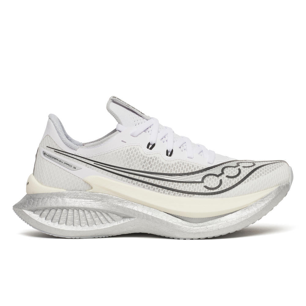 Saucony Women's Endorphin Pro 5 Running Shoes in White/Black