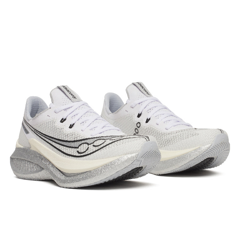 Saucony Women's Endorphin Pro 5 Running Shoes in White/Black