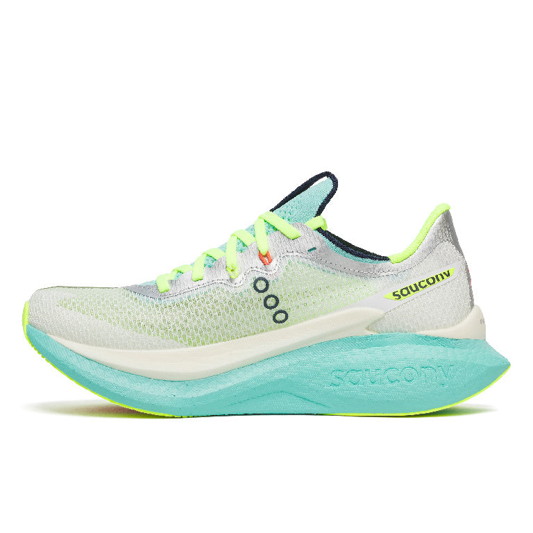 Saucony Women's Endorphin Pro 5 Running Shoes in White/Splash