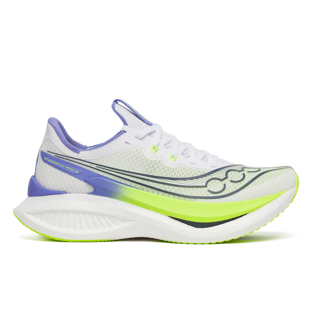 Saucony Women's Endorphin Pro 5 Running Shoes in White/Iolite