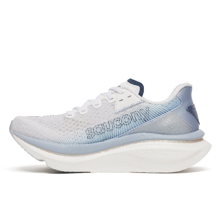 Saucony Women's Endorphin Azura Running Shoes in White/Celestial