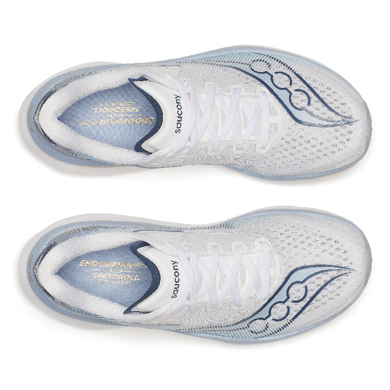 Saucony Women's Endorphin Azura Running Shoes in White/Celestial