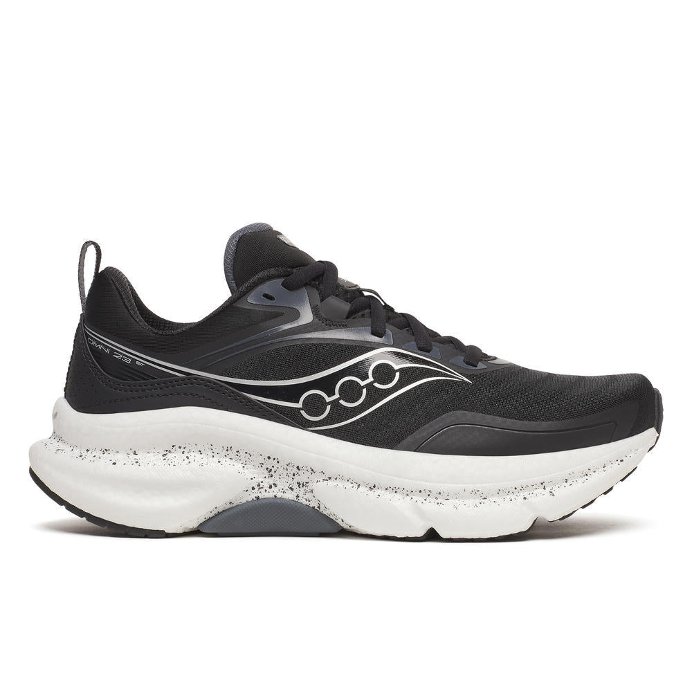 Saucony Women's Omni St 23 Running Shoes in Black/Silver
