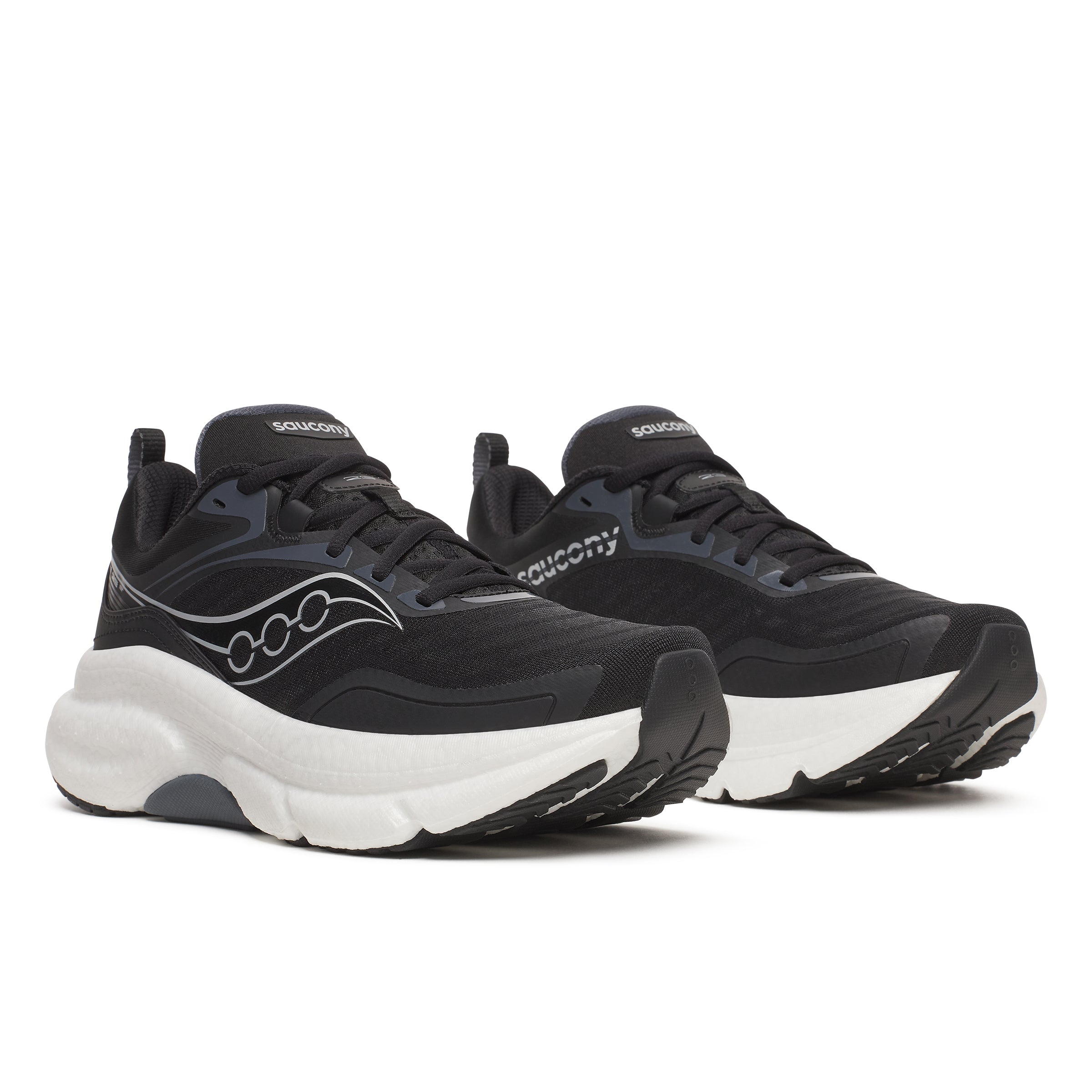 Saucony Women's Omni St 23 Running Shoes in Black/Silver