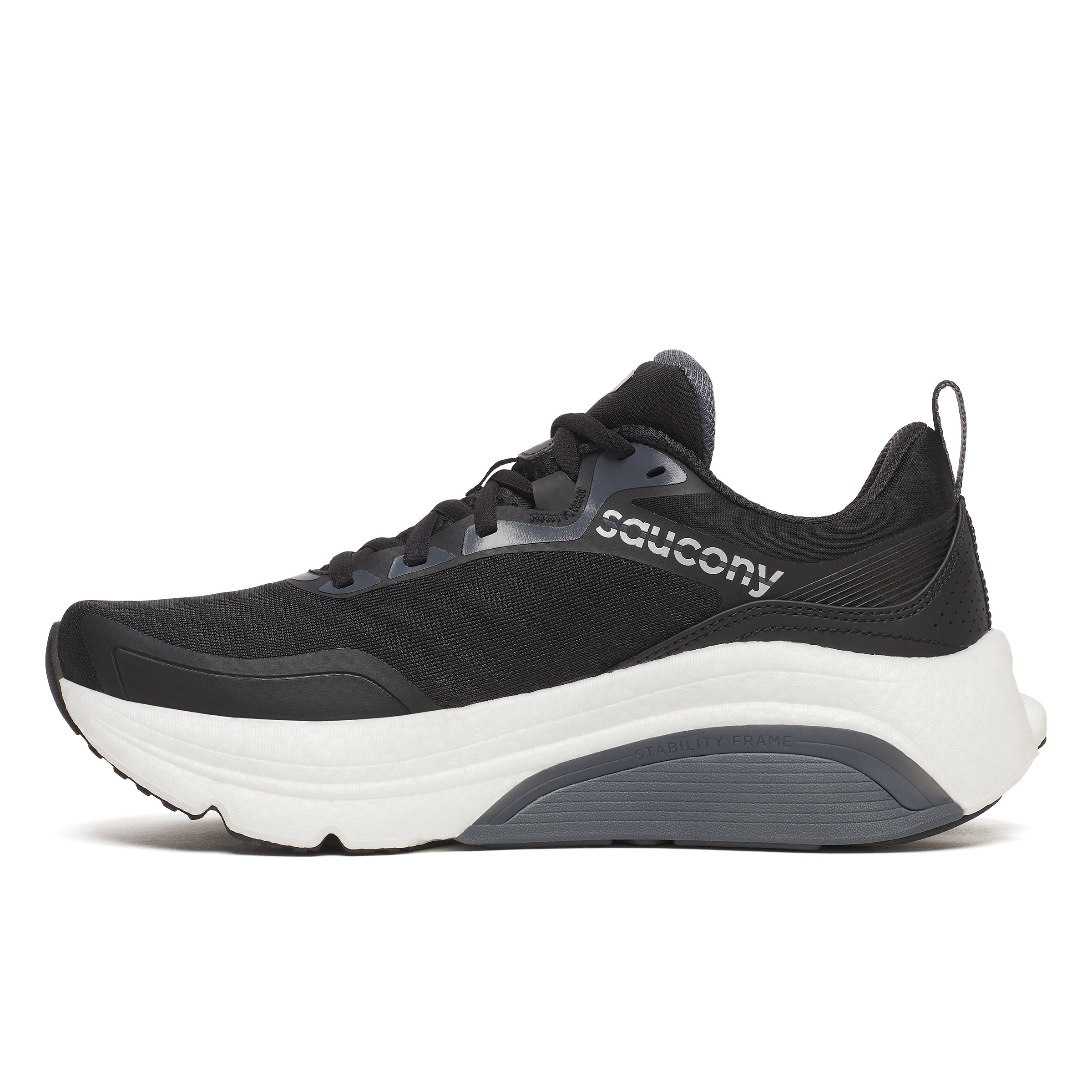 Saucony Women's Omni St 23 Running Shoes in Black/Silver