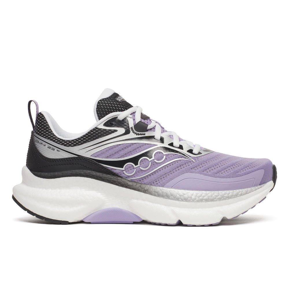 Saucony Women's Omni St 23 Running Shoes in Haze/Black