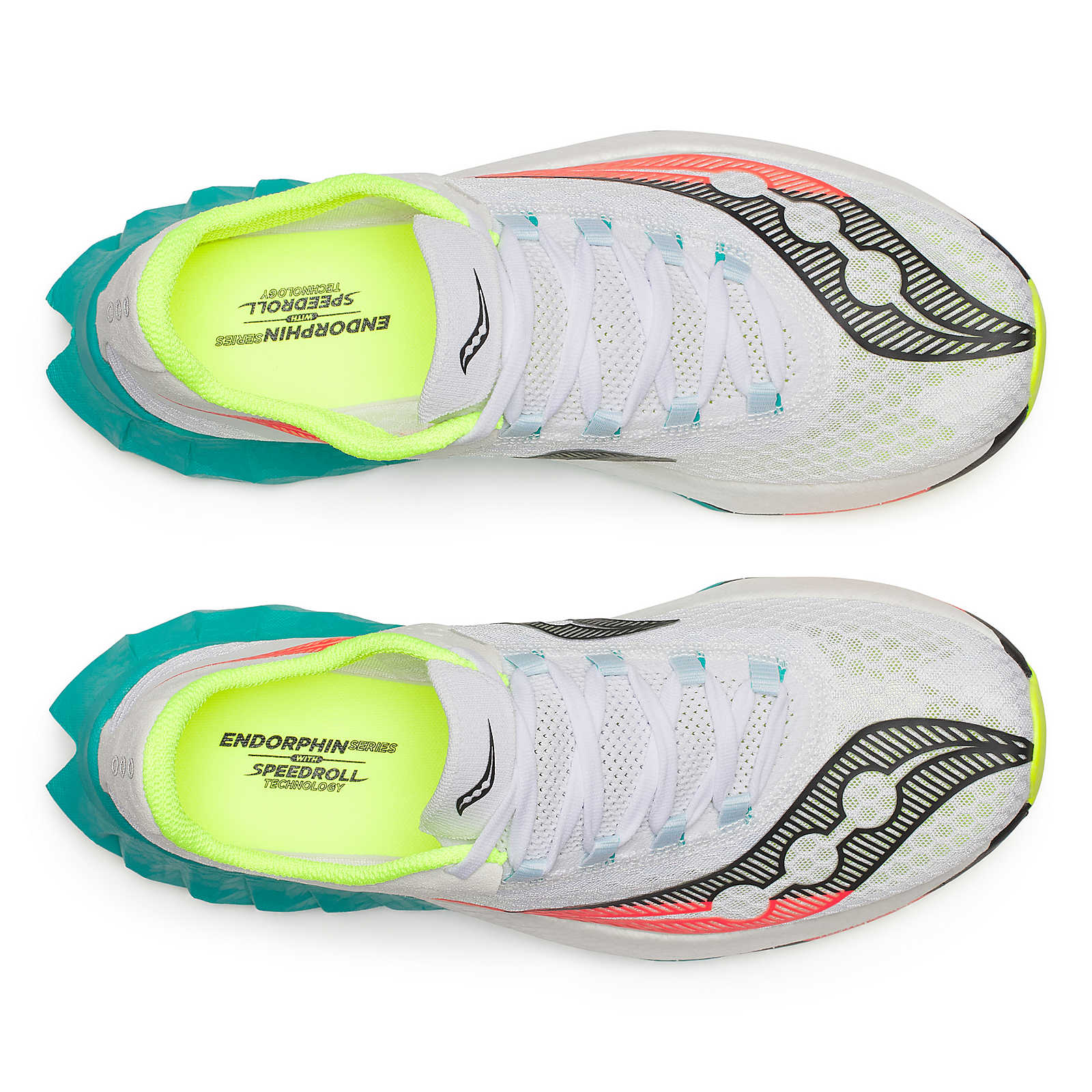 Saucony Men's Endorphin Pro 4 Running Shoes in White/Mutant