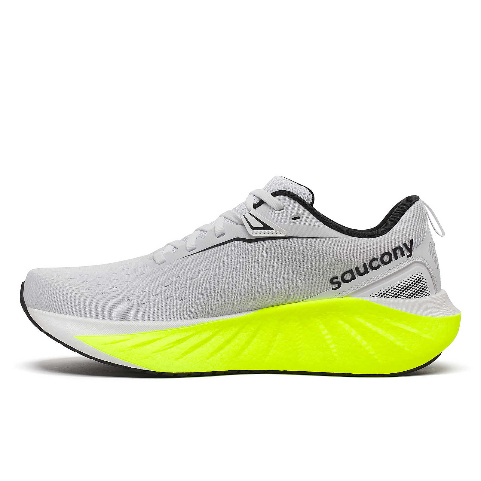 Saucony Men's Triumph 22 Running Shoes in White/Citron