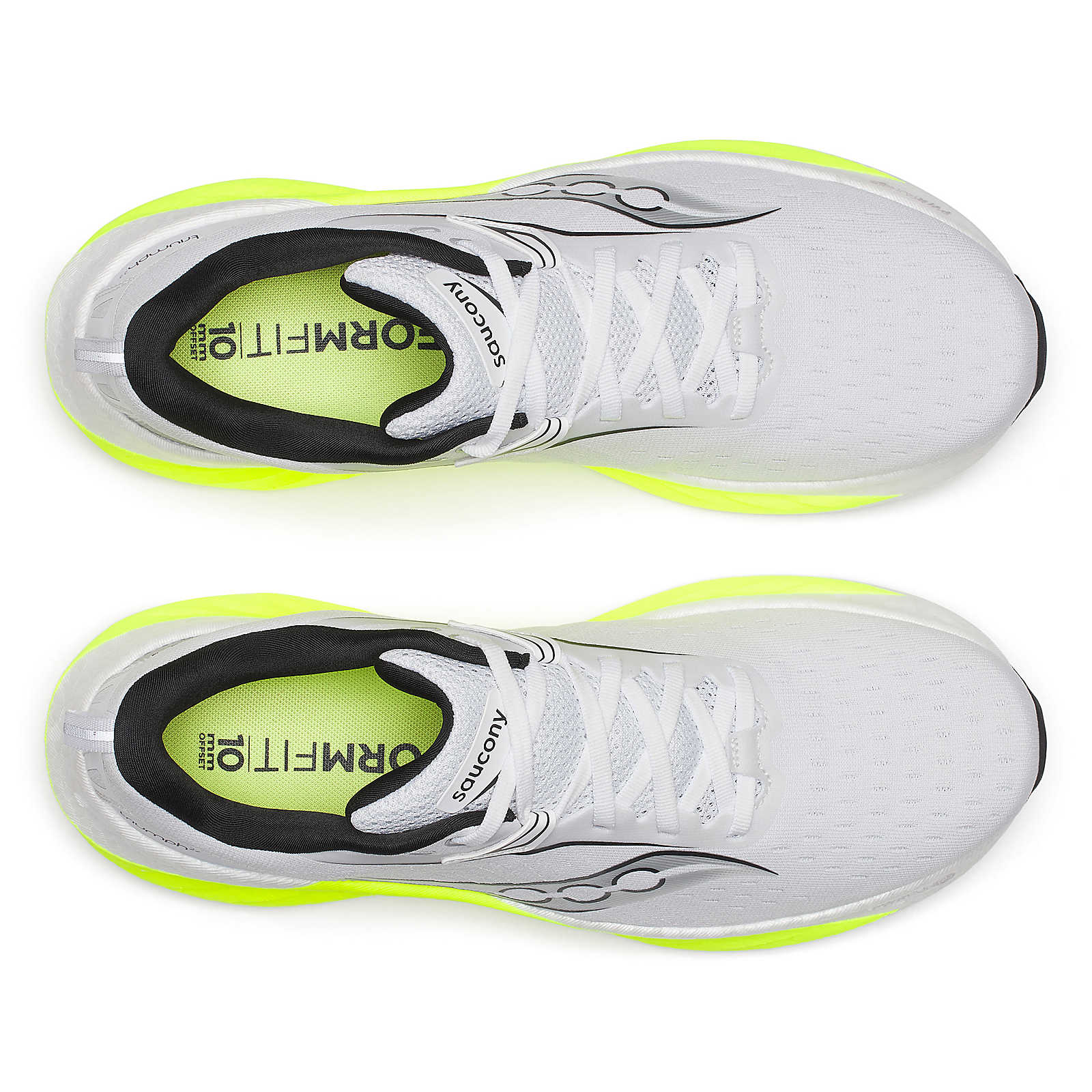 Saucony Men's Triumph 22 Running Shoes in White/Citron